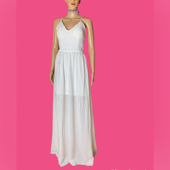 LTX Sportswear flowy white maxi dress Size medium - Picture 2 of 10